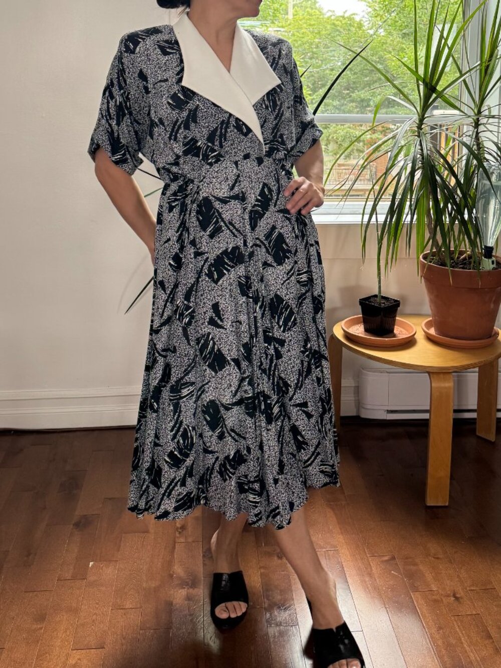 80s Vintage Midi Dress Size M